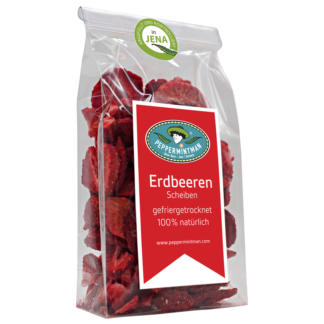 Tranches de fraises - lyophilisées. - 100% naturel