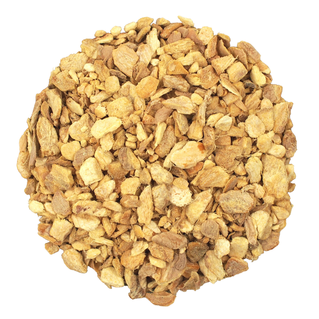 Organic ginger tea - sliced