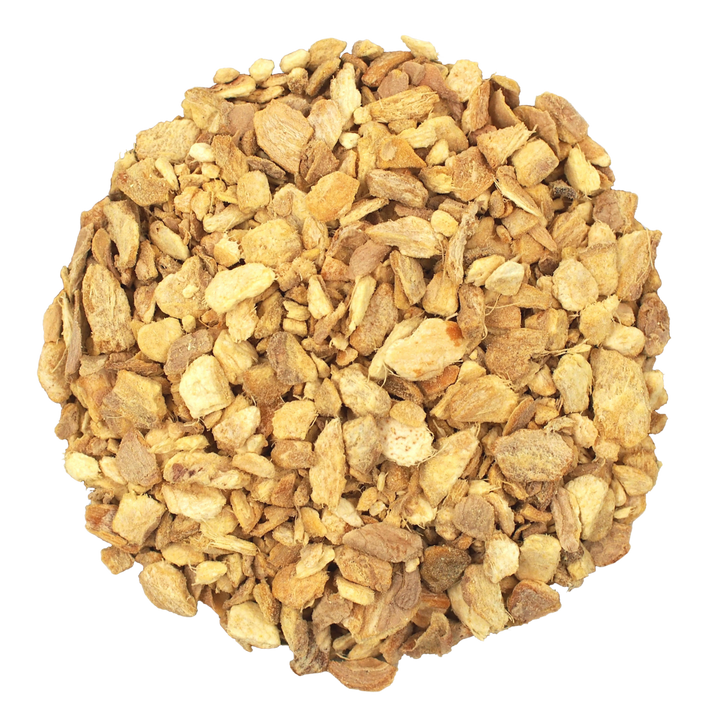 Organic ginger tea - sliced