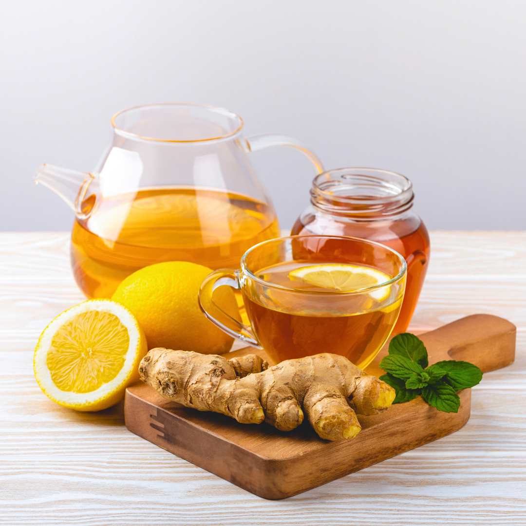 Organic ginger tea - sliced