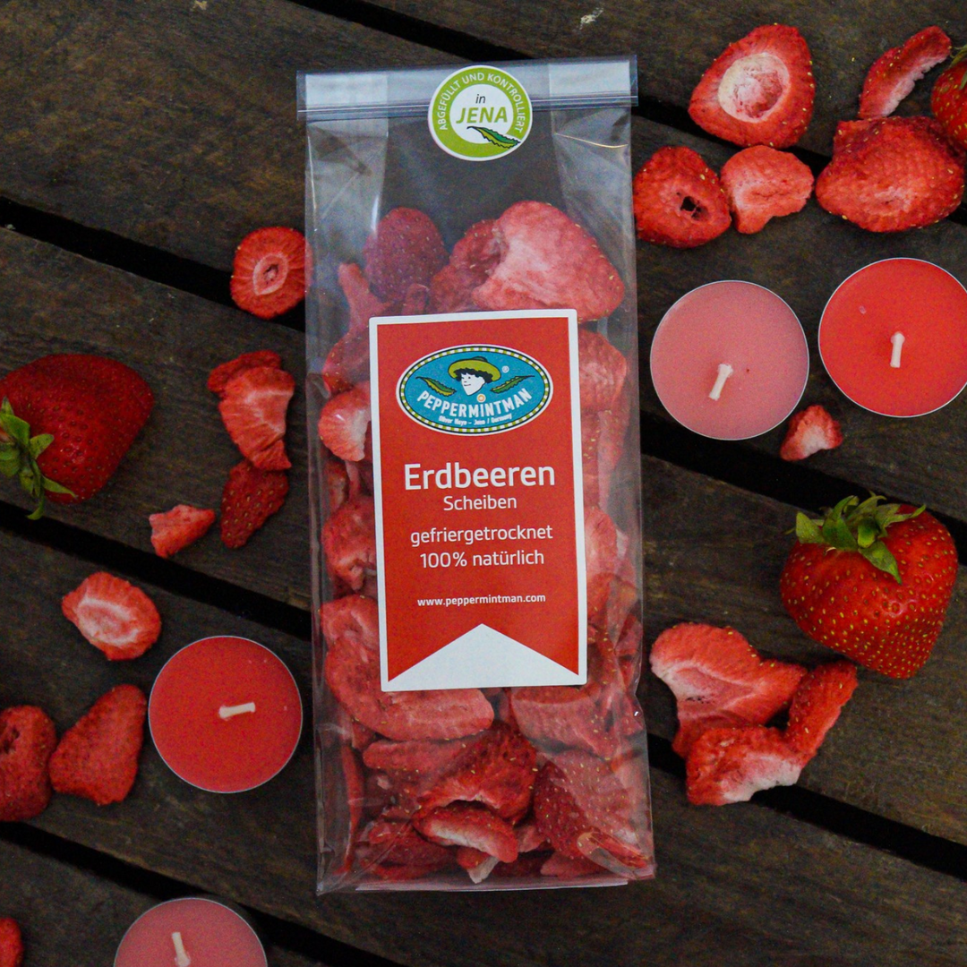 Tranches de fraises - lyophilisées. - 100% naturel