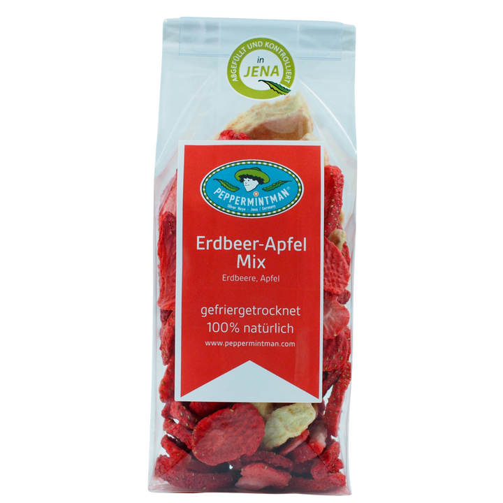 Mélange de tranches de pomme et de fraise