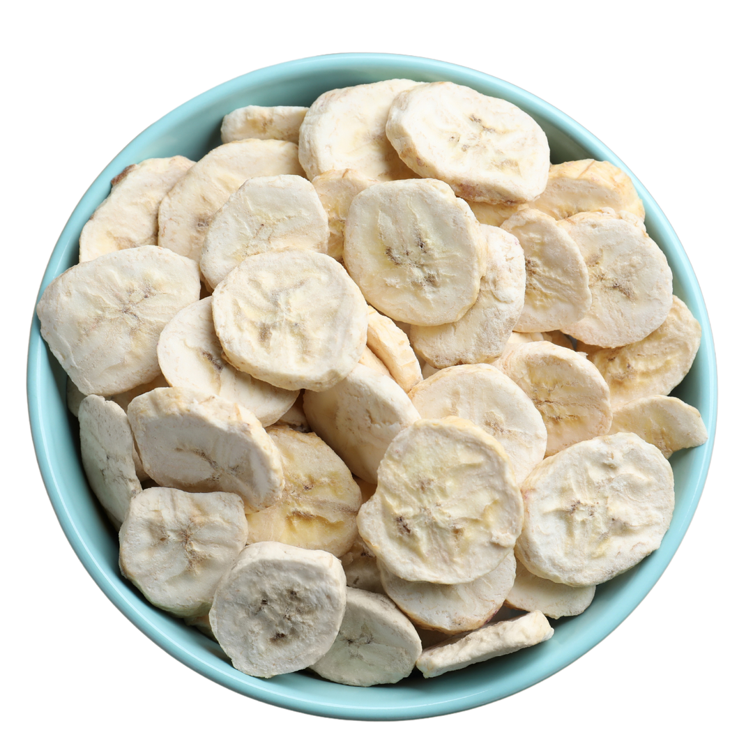 Tranches de banane - lyophilisées. - 100% naturel