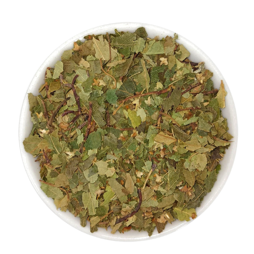 Birch leaves, cut, organic
