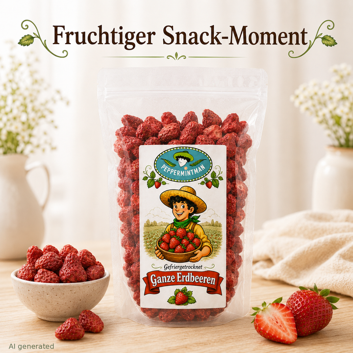 Fraises - fruits entiers - 100% naturelles, lyophilisées