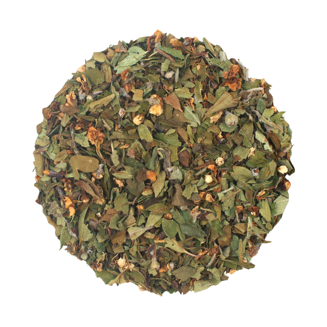 Feuilles d'aubépine bio avec fleurs