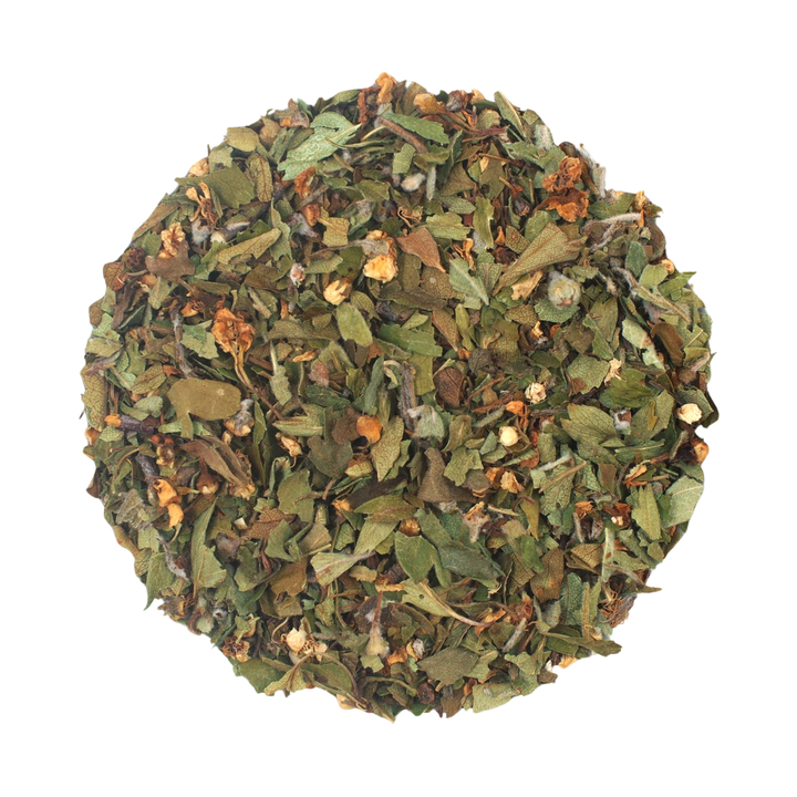 Feuilles d'aubépine bio avec fleurs