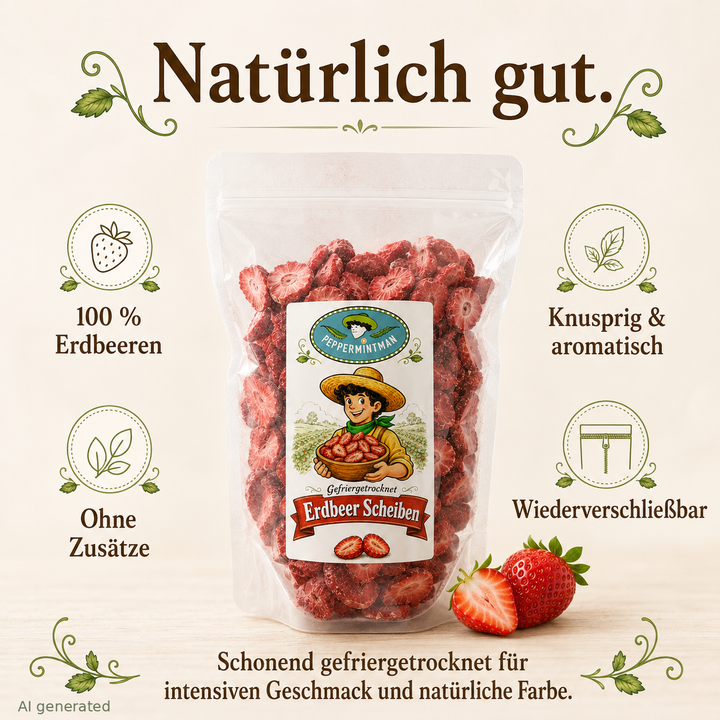 Erdbeerscheiben - gefriergetr. - 100 % natürlich