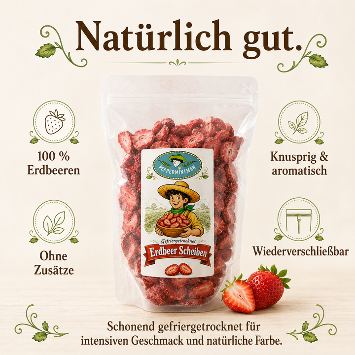 Erdbeerscheiben - gefriergetr. - 100 % natürlich