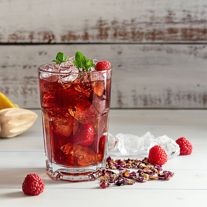 Fleurs d'hibiscus rouge - chaud et froid