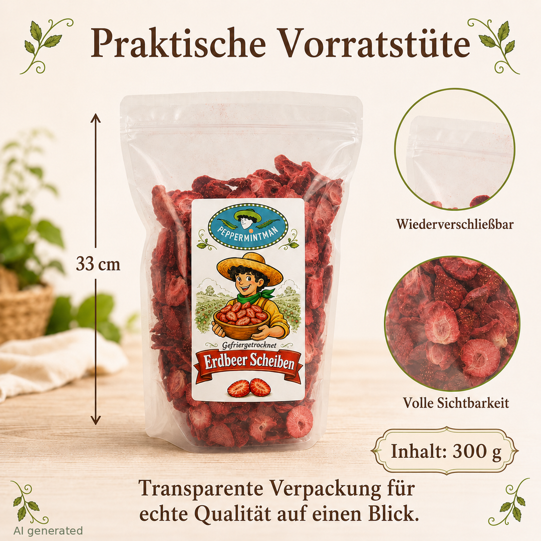 Erdbeerscheiben - gefriergetr. - 100 % natürlich