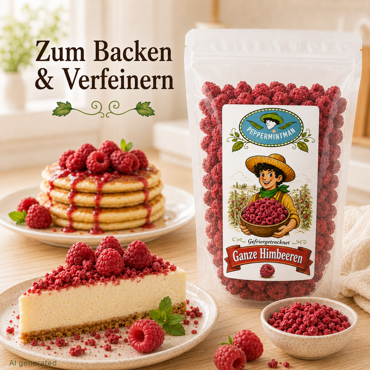 Himbeeren - ganze Früchte - gefriertrocknet - 100 % natürlich