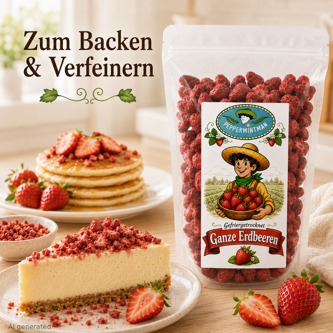 Fraises - fruits entiers - 100% naturelles, lyophilisées