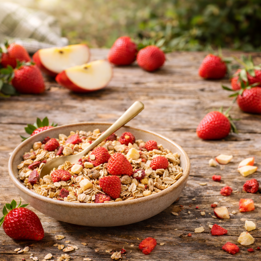 Apfel-Erdbeerscheiben-Mix