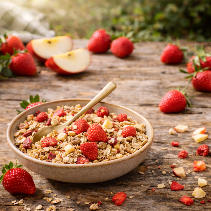 Apfel-Erdbeerscheiben-Mix