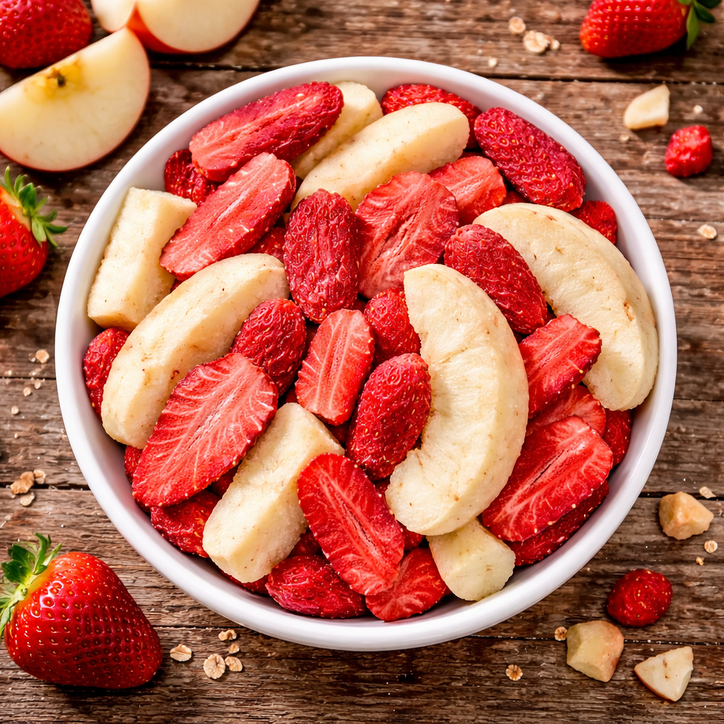 Apfel-Erdbeerscheiben-Mix