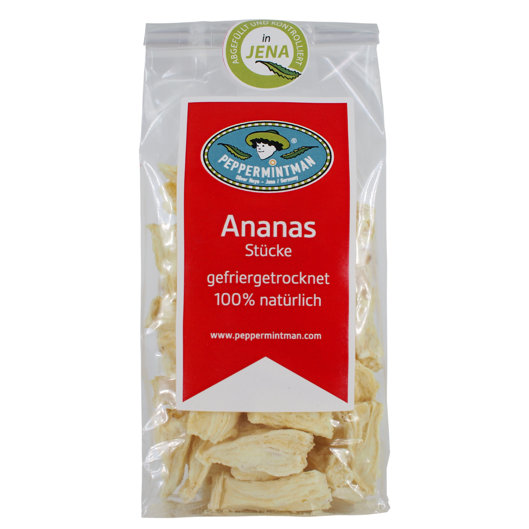 Morceaux d'ananas - lyophilisés. - 100% naturel
