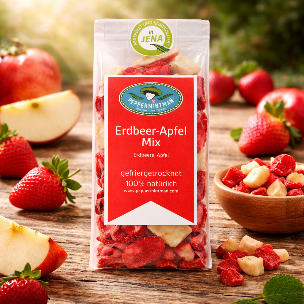 Apfel-Erdbeerscheiben-Mix