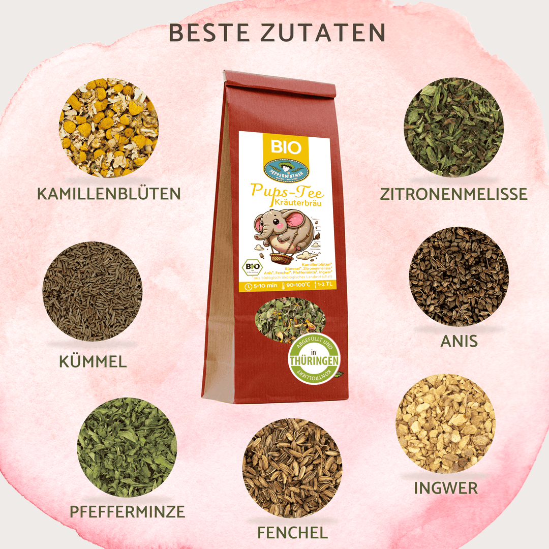 Bio Pups-Tee, Kräuterbräu